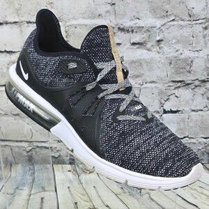 Nike Air Max Sequent 3 Running Shoes Sneakers Womens 9.5 Black White 908993-011